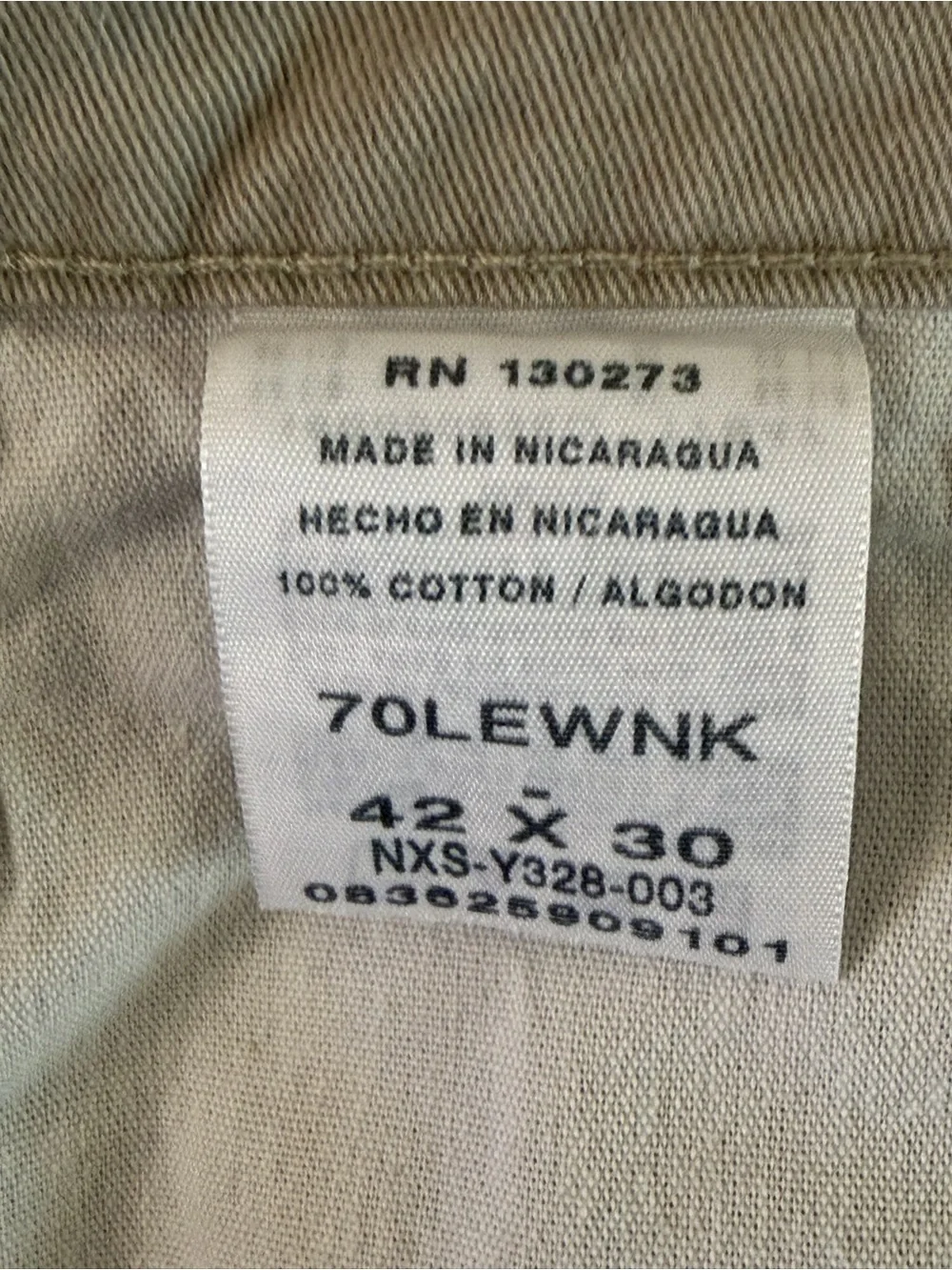 Wrangler Western Mens Cargo Pants Khaki Straight Leg Outdoor Work 42x30